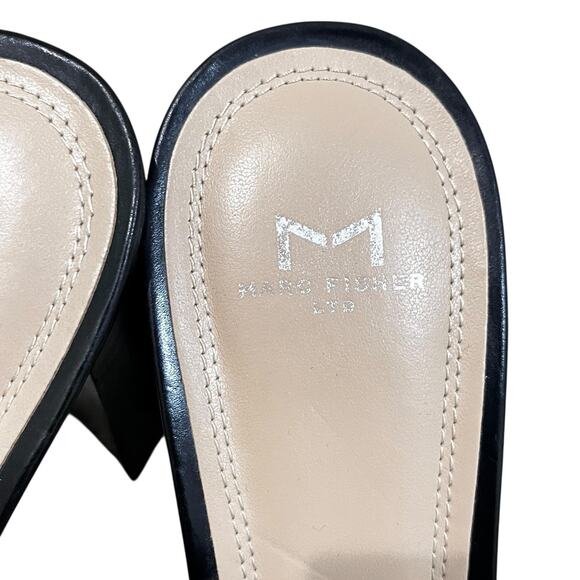 Marc Fisher LTD Shoes Womens 8.5 Black Slingback Block Heel Pumps Pointed Toe - Picture 7 of 9